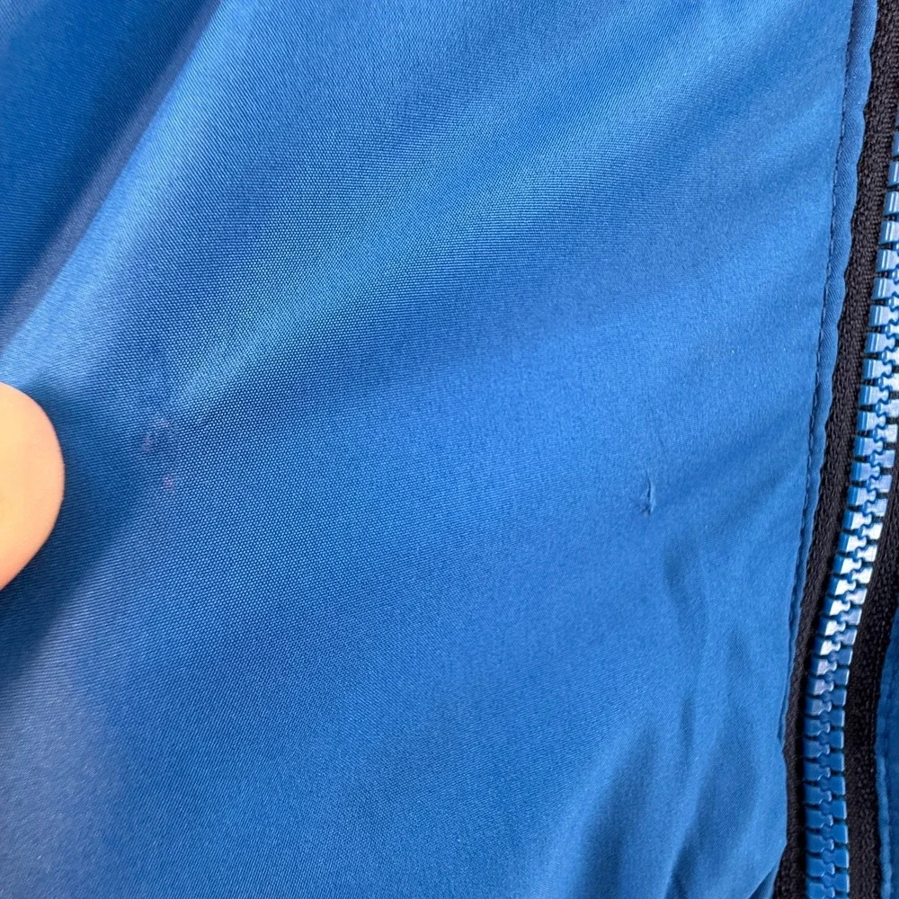 Eddie Bauer Jacket Hooded‎ Boys Sz Medium (10/12) Blue Fleece Lined Winter
